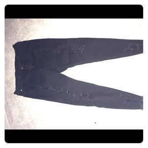 Distressed SUPER STRETCHY black skinny jeans